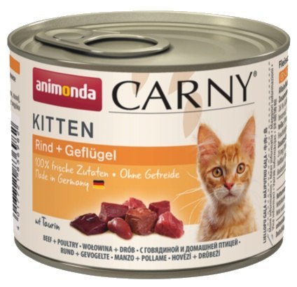 Animonda Carny Kitten Wołowina + Drób puszka 200g Animonda Carny Kitten Wołowina + Drób puszka 200g