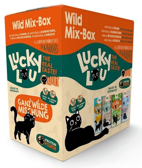 Lucky Lou Lifestage Adult Wild Mix-Box saszetki 6x125g Lucky Lou Lifestage Adult Wild Mix-Box saszetki 6x125g