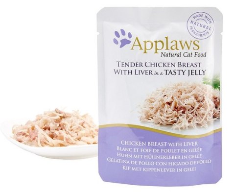 Applaws saszetka dla kota kurczak z wątróbką w galaretce 70g Applaws saszetka dla kota kurczak z wątróbką w galaretce 70g