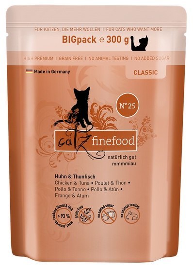 Catz Finefood Classic N.25 Kurczak i Tuńczyk saszetka 300g Catz Finefood Classic N.25 Kurczak i Tuńczyk saszetka 300g