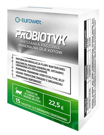 Eurowet Probiotyk dla kotów - saszetka 1,5g Eurowet Probiotyk dla kotów - saszetka 1,5g