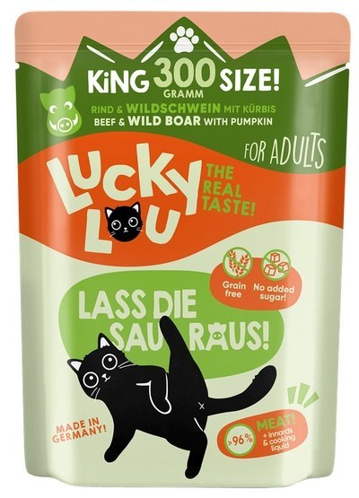 Lucky Lou Lifestage Adult Wołowina i dzik saszetka 300g Lucky Lou Lifestage Adult Wołowina i dzik saszetka 300g
