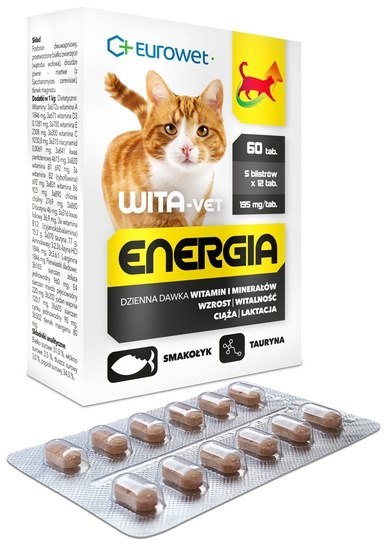Wita-Vet Kot Energia Junior + Adult 60tabl Wita-Vet Kot Energia Junior + Adult 60tabl