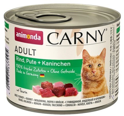 Animonda Carny Adult Wołowina, Indyk + Królik puszka 200g Animonda Carny Adult Wołowina, Indyk + Królik puszka 200g