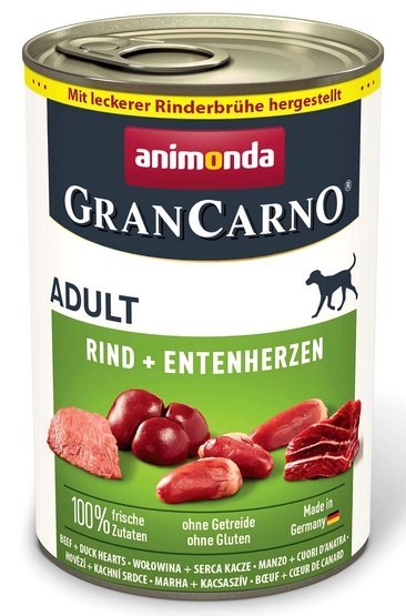 Animonda GranCarno Original Adult Rind Entenherzen Wołowina + Serca kacze puszka 400g Animonda GranCarno Original Adult Rind Entenherzen Wołowina + Serca kacze puszka 400g