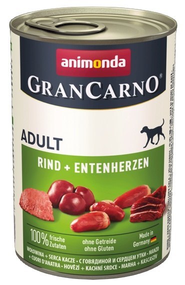 Animonda GranCarno Original Adult Rind Entenherzen Wołowina + Serca kacze puszka 400g Animonda GranCarno Original Adult Rind Entenherzen Wołowina + Serca kacze puszka 400g