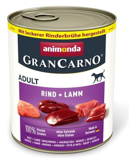 Animonda GranCarno Original Adult Rind Lamm Wołowina + Jagnięcina puszka 800g Animonda GranCarno Original Adult Rind Lamm Wołowina + Jagnięcina puszka 800g