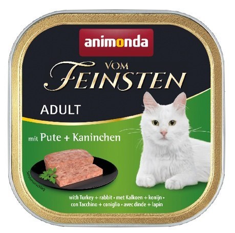 Animonda vom Feinsten Cat Adult z Indykiem i Królikiem tacka 100g Animonda vom Feinsten Cat Adult z Indykiem i Królikiem tacka 100g