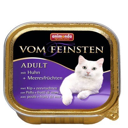Animonda vom Feinsten Cat Adult z Kurczakiem i Owocami Morza tacka 100g Animonda vom Feinsten Cat Adult z Kurczakiem i Owocami Morza tacka 100g