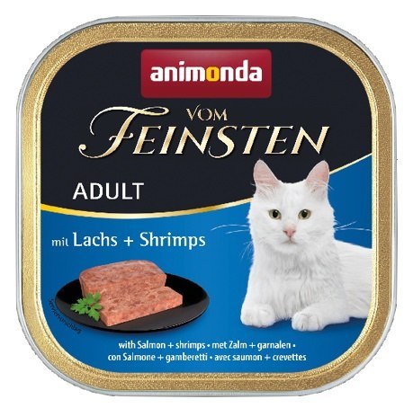 Animonda vom Feinsten Cat Adult z Łososiem i Krewetkami tacka 100g Animonda vom Feinsten Cat Adult z Łososiem i Krewetkami tacka 100g