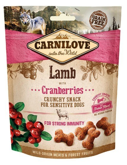Carnilove Dog Snack Fresh Crunchy Lamb+Cranberries 200g Carnilove Dog Snack Fresh Crunchy Lamb+Cranberries 200g