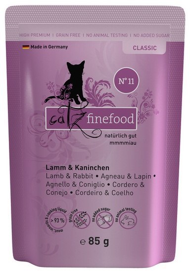 Catz Finefood Classic N.11 Jagnięcina i Królik saszetka 85g Catz Finefood Classic N.11 Jagnięcina i Królik saszetka 85g