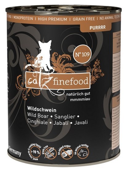 Catz Finefood Purrrr N.109 Dzik puszka 400g Catz Finefood Purrrr N.109 Dzik puszka 400g