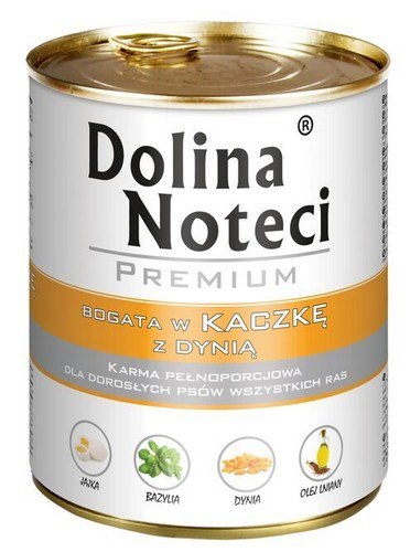 Dolina Noteci Premium Pies Kaczka i dynia puszka 800g Dolina Noteci Premium Pies Kaczka i dynia puszka 800g