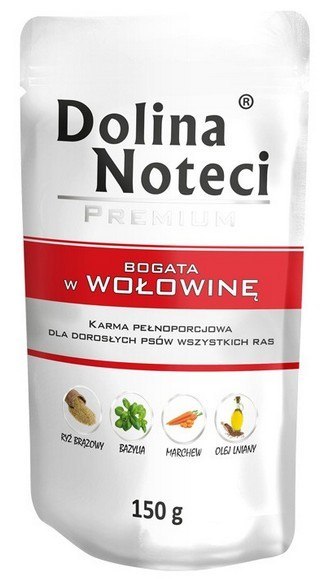 Dolina Noteci Premium Pies Wołowina saszetka 150g Dolina Noteci Premium Pies Wołowina saszetka 150g