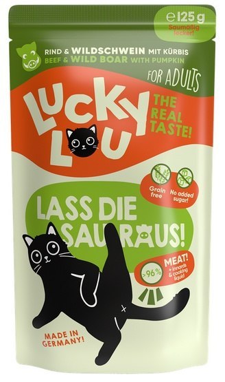 Lucky Lou Lifestage Adult Wołowina i dzik saszetka 125g Lucky Lou Lifestage Adult Wołowina i dzik saszetka 125g