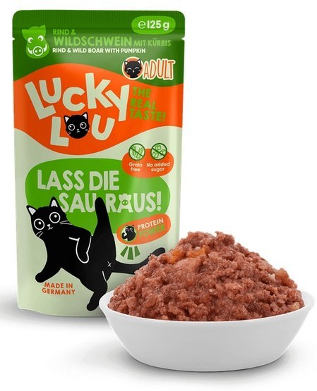 Lucky Lou Lifestage Adult Wołowina i dzik saszetka 125g Lucky Lou Lifestage Adult Wołowina i dzik saszetka 125g