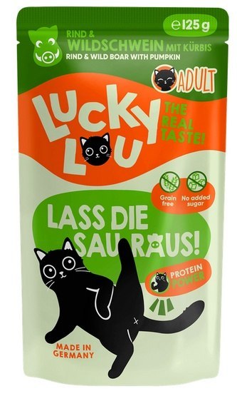Lucky Lou Lifestage Adult Wołowina i dzik saszetka 125g Lucky Lou Lifestage Adult Wołowina i dzik saszetka 125g