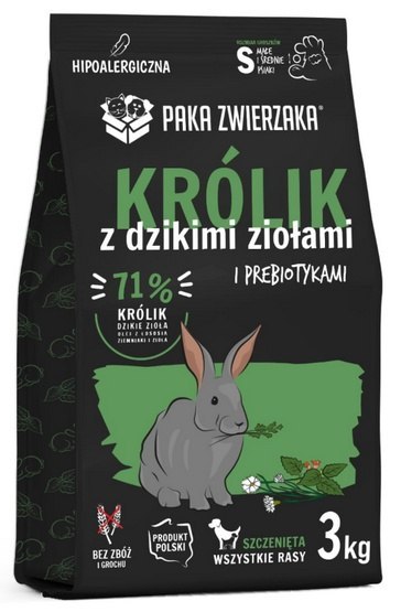 Paka Zwierzaka Seventh Heaven Królik z dzikimi ziołami Puppy S 3kg Paka Zwierzaka Seventh Heaven Królik z dzikimi ziołami Puppy S 3kg
