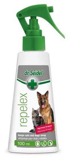 Dr Seidel Repelex - Płyn utrzymujący psy i koty z daleka 100ml Dr Seidel Repelex - Płyn utrzymujący psy i koty z daleka 100ml