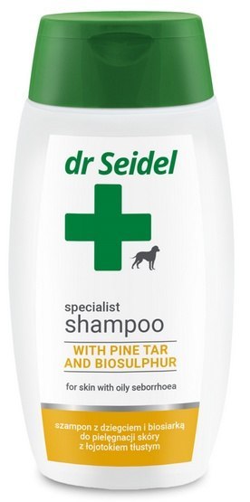 Dr Seidel Szampon dla psów z dziegciem i biosiarką 220ml Dr Seidel Szampon dla psów z dziegciem i biosiarką 220ml
