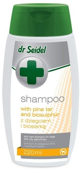 Dr Seidel Szampon dla psów z dziegciem i biosiarką 220ml Dr Seidel Szampon dla psów z dziegciem i biosiarką 220ml