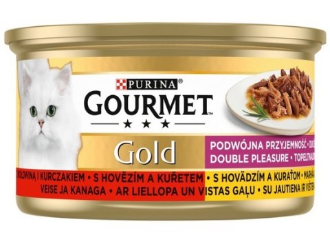 Gourmet Gold Wołowina i kurczak w sosie 85g Gourmet Gold Wołowina i kurczak w sosie 85g
