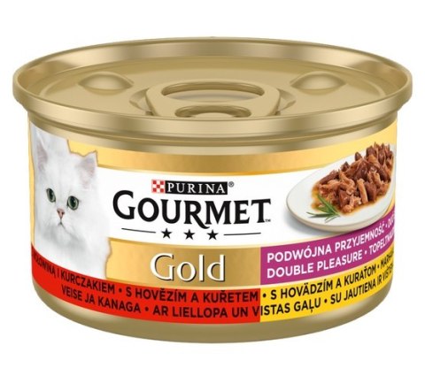 Gourmet Gold Wołowina i kurczak w sosie 85g Gourmet Gold Wołowina i kurczak w sosie 85g
