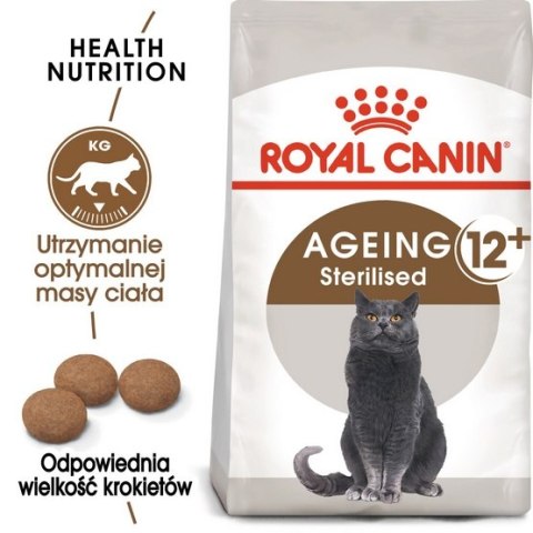 Royal Canin Ageing +12 Sterilised karma sucha dla kotów dojrzałych, sterylizowanych 400g Royal Canin Ageing +12 Sterilised karma sucha dla kotów dojrzałych, sterylizowanych 400g