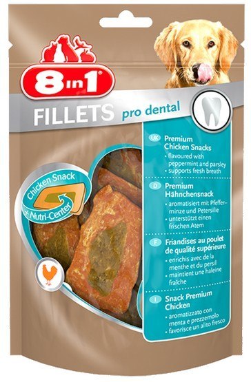 8in1 Fillets Pro Dental - przekąska na świeży oddech 80g 8in1 Fillets Pro Dental - przekąska na świeży oddech 80g