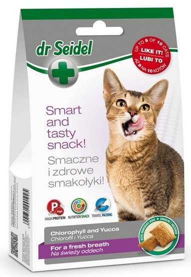 Dr Seidel Smakołyki dla kotów na świeży oddech 50g Dr Seidel Smakołyki dla kotów na świeży oddech 50g