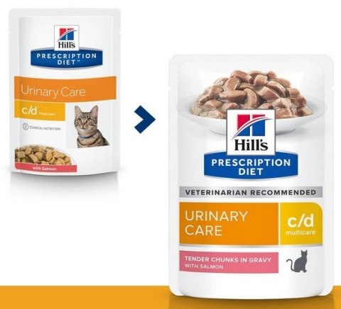 Hill's Prescription Diet c/d Feline z Łososiem saszetka 85g Hill's Prescription Diet c/d Feline z Łososiem saszetka 85g
