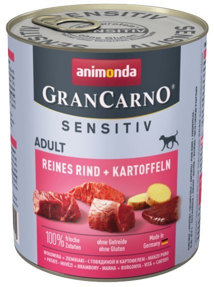 Animonda GranCarno Sensitiv Wołowina + ziemniaki puszka 800g Animonda GranCarno Sensitiv Wołowina + ziemniaki puszka 800g