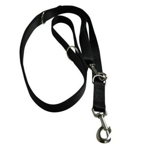 CHABA Smycz taśma regulowana - 16mm x 130/260cm czarna CHABA Smycz taśma regulowana - 16mm x 130/260cm czarna