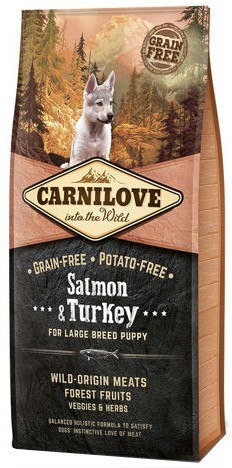 Carnilove Dog Salmon & Turkey Large Puppy - łosoś i indyk 1,5kg Carnilove Dog Salmon & Turkey Large Puppy - łosoś i indyk 1,5kg