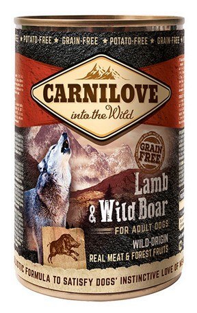 Carnilove Dog Wild Meat Lamb & Wild Boar Adult - jagnię i dzik puszka 400g Carnilove Dog Wild Meat Lamb & Wild Boar Adult - jagnię i dzik puszka 400g