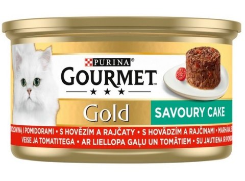 Gourmet Gold Savoury Cake z Wołowiną i pomidorami 85g Gourmet Gold Savoury Cake z Wołowiną i pomidorami 85g