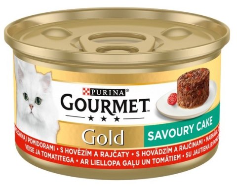 Gourmet Gold Savoury Cake z Wołowiną i pomidorami 85g Gourmet Gold Savoury Cake z Wołowiną i pomidorami 85g