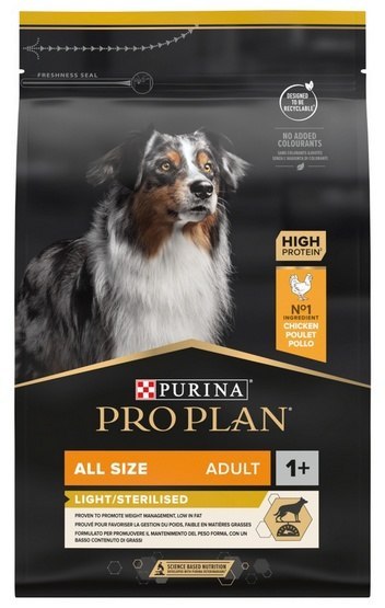 Purina Pro Plan Adult All Size Light/Sterilised 3kg Purina Pro Plan Adult All Size Light/Sterilised 3kg