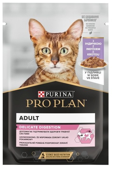 Purina Pro Plan Cat Delicate indyk saszetka 4x85g 3+1 gratis Purina Pro Plan Cat Delicate indyk saszetka 4x85g 3+1 gratis