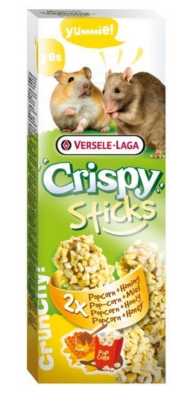 Versele-Laga Crispy Sticks Hamster & Rat Popcorn & Honey - kolby dla chomików i szczurów z popcornem i miodem 110g Versele-Laga Crispy Sticks Hamster & Rat Popcorn & Honey - kolby dla chomików i szczurów z popcornem i miodem 110g