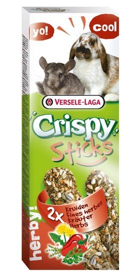 Versele-Laga Crispy Sticks Rabbit & Chinchilla Herbs - kolby dla królików i szynszyli z ziołami 110g Versele-Laga Crispy Sticks Rabbit & Chinchilla Herbs - kolby dla królików i szynszyli z ziołami 110g