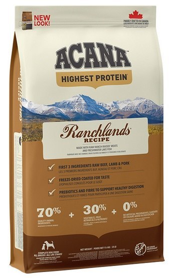 Acana Highest Protein Ranchlands Dog 11,4kg Acana Highest Protein Ranchlands Dog 11,4kg