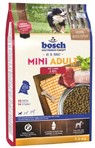 Bosch Mini Adult Lamm & Reis - Jagnięcina i ryż 3kg Bosch Mini Adult Lamm & Reis - Jagnięcina i ryż 3kg