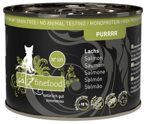 Catz Finefood Purrrr N.105 Łosoś puszka 190g Catz Finefood Purrrr N.105 Łosoś puszka 190g
