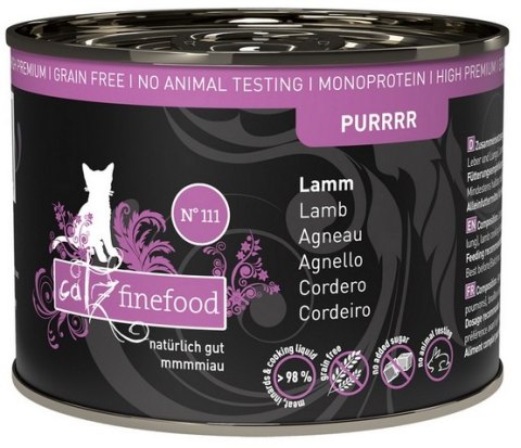 Catz Finefood Purrrr N.111 Jagnięcina puszka 200g Catz Finefood Purrrr N.111 Jagnięcina puszka 200g