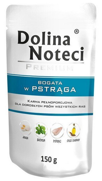 Dolina Noteci Premium Pies Pstrąg saszetka 150g Dolina Noteci Premium Pies Pstrąg saszetka 150g