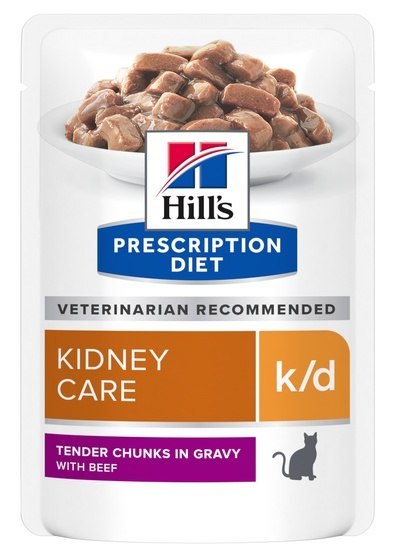 Hill's Prescription Diet k/d Feline Wołowina saszetka 85g Hill's Prescription Diet k/d Feline Wołowina saszetka 85g