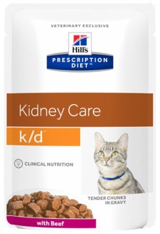 Hill's Prescription Diet k/d Feline Wołowina saszetka 85g Hill's Prescription Diet k/d Feline Wołowina saszetka 85g