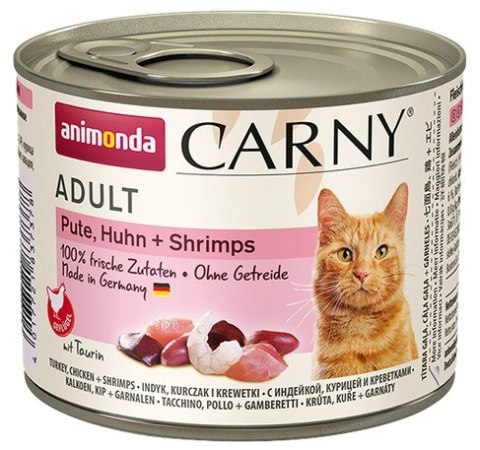 Animonda Carny Adult Indyk, Kurczak + Krewetki puszka 200g Animonda Carny Adult Indyk, Kurczak + Krewetki puszka 200g